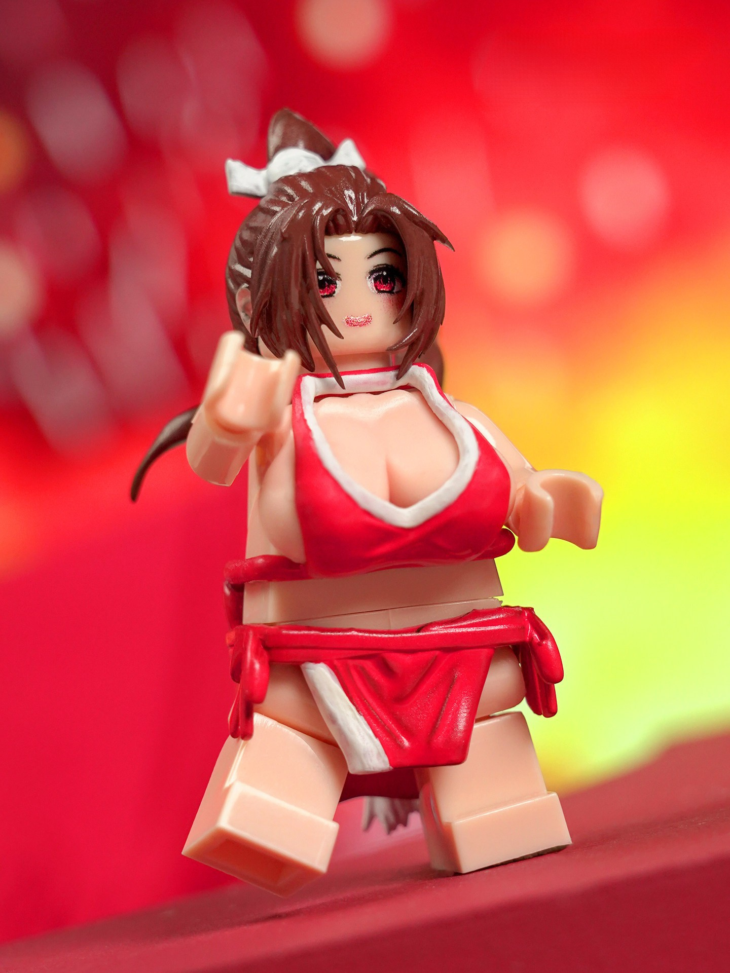 Busty Anime Heroine Brick Figures