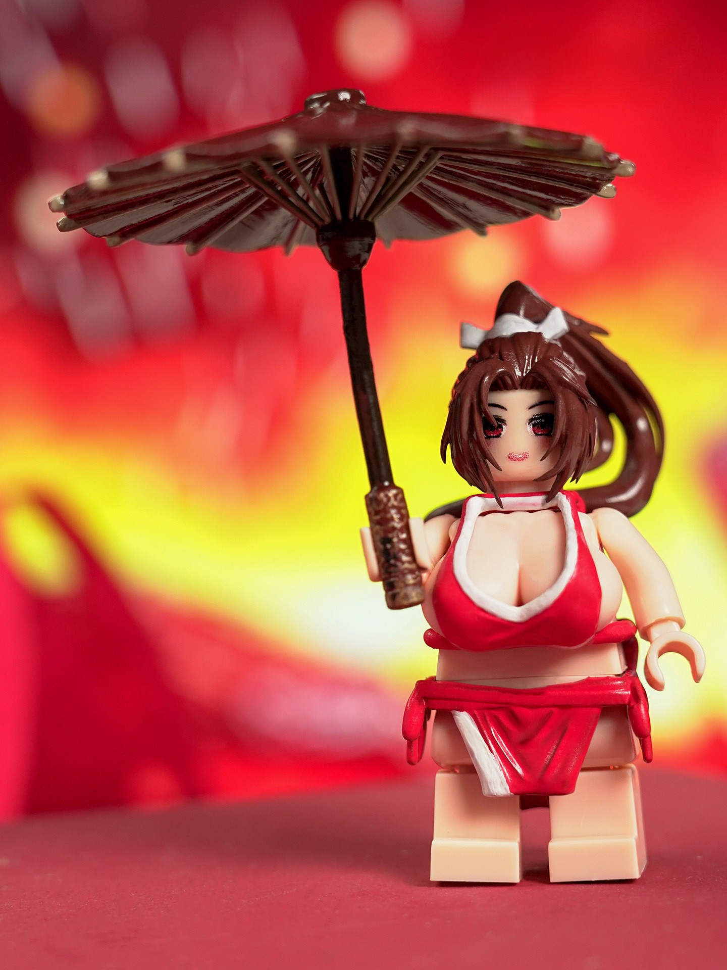 Busty Anime Heroine Brick Figures