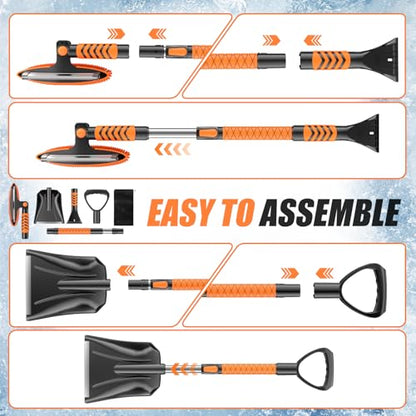2-in-1 Snow Brush and Snow Shovel