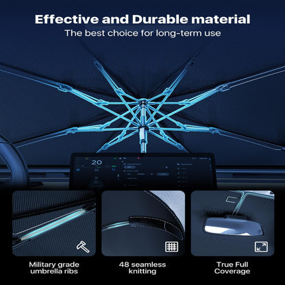 ☂️ Umbrella Windshield Sun Shade – Foldable UV & Heat Protection for Cars