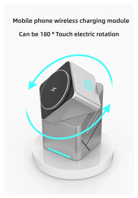 3-in-1 Foldable Magnetic Wireless Charging Station
