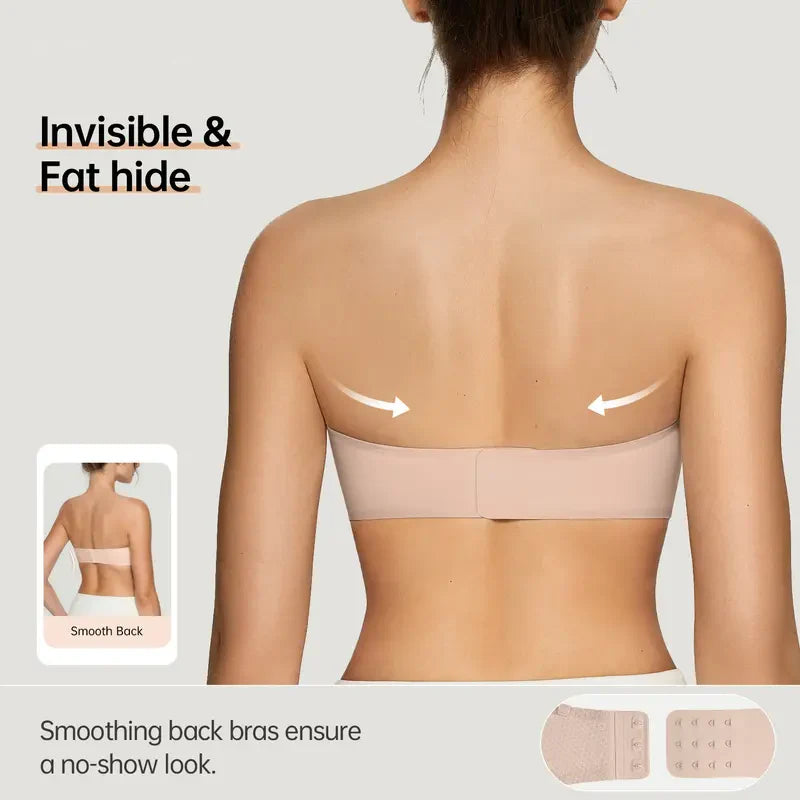 Final 3 Hours: 60%OFF🔥 Womens Strapless Bras Push Up Bandeau Bra