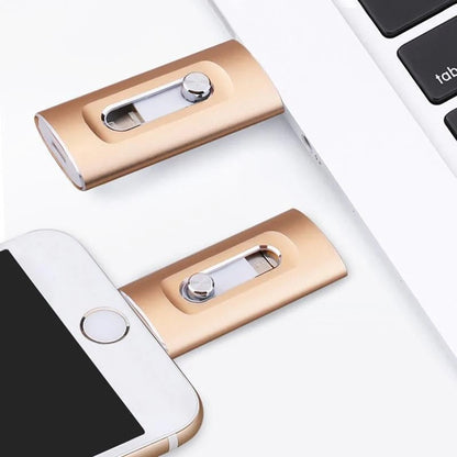 ⚡3 in 1 Flash Drive, Portable High Speed USB 3.0 Memory Storage