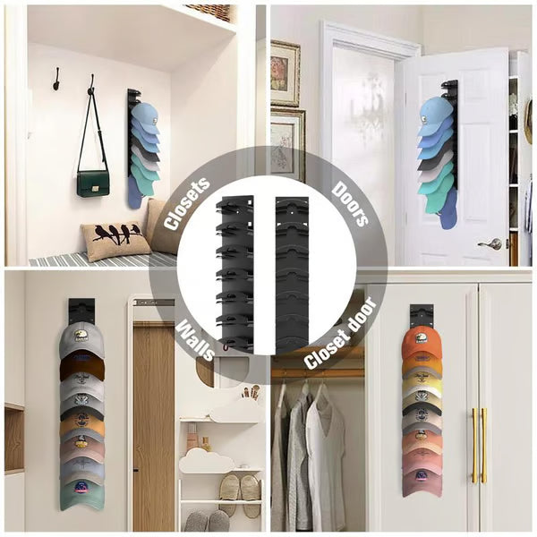 🧢 Hat Organizer Wall Rack – 2 Pack
